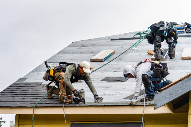Professional Gutter Installation technician working in Union, WA